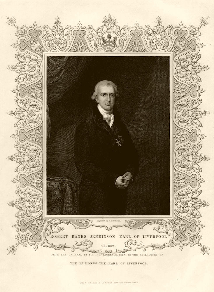 Robert Banks Jenkinson, 2nd Earl of Liverpool (1770-1828), after Lawrence c1855